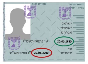 תעודת זהות לדוגמא